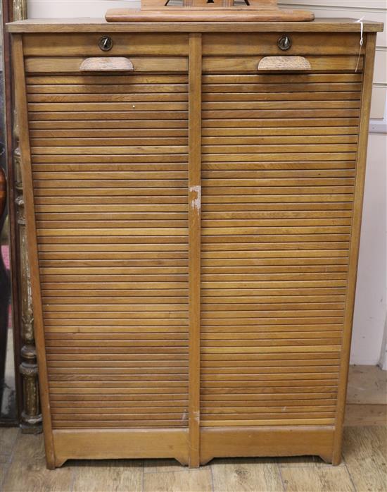 A French oak filing cabinet W.86cm